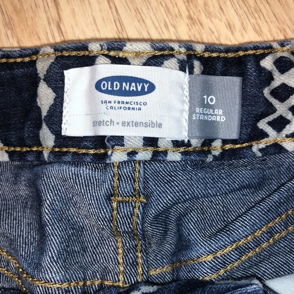 Old Navy Pattern Jean Short Size10Regular Standard - Picture 4 of 8